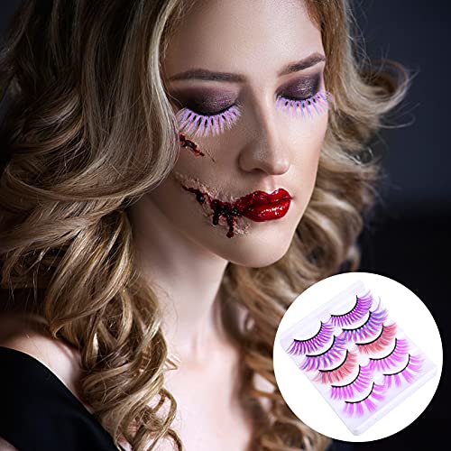 Beaupretty 3D Pink False Lashes 10PCS Set