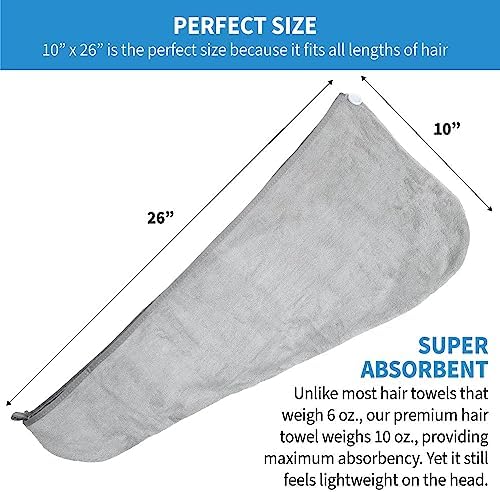 ForPro Premium Microfiber Hair Towel Wrap 2-Pack 1