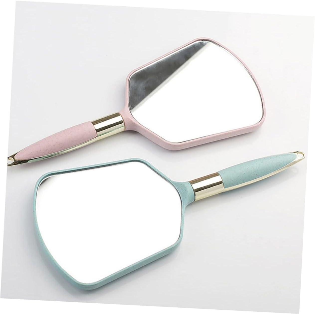 WRITWAA Handheld Vanity Mirror with Ergonomic Handle
