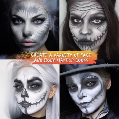 BOBISUKA Grey Face Body Paint Liquid Texture Washable Non-Toxic