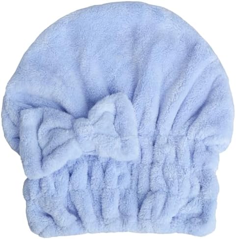 HOPESHINE Microfiber Hair Towel Cap - Quick Dry Super Absorbent Anti Frizz