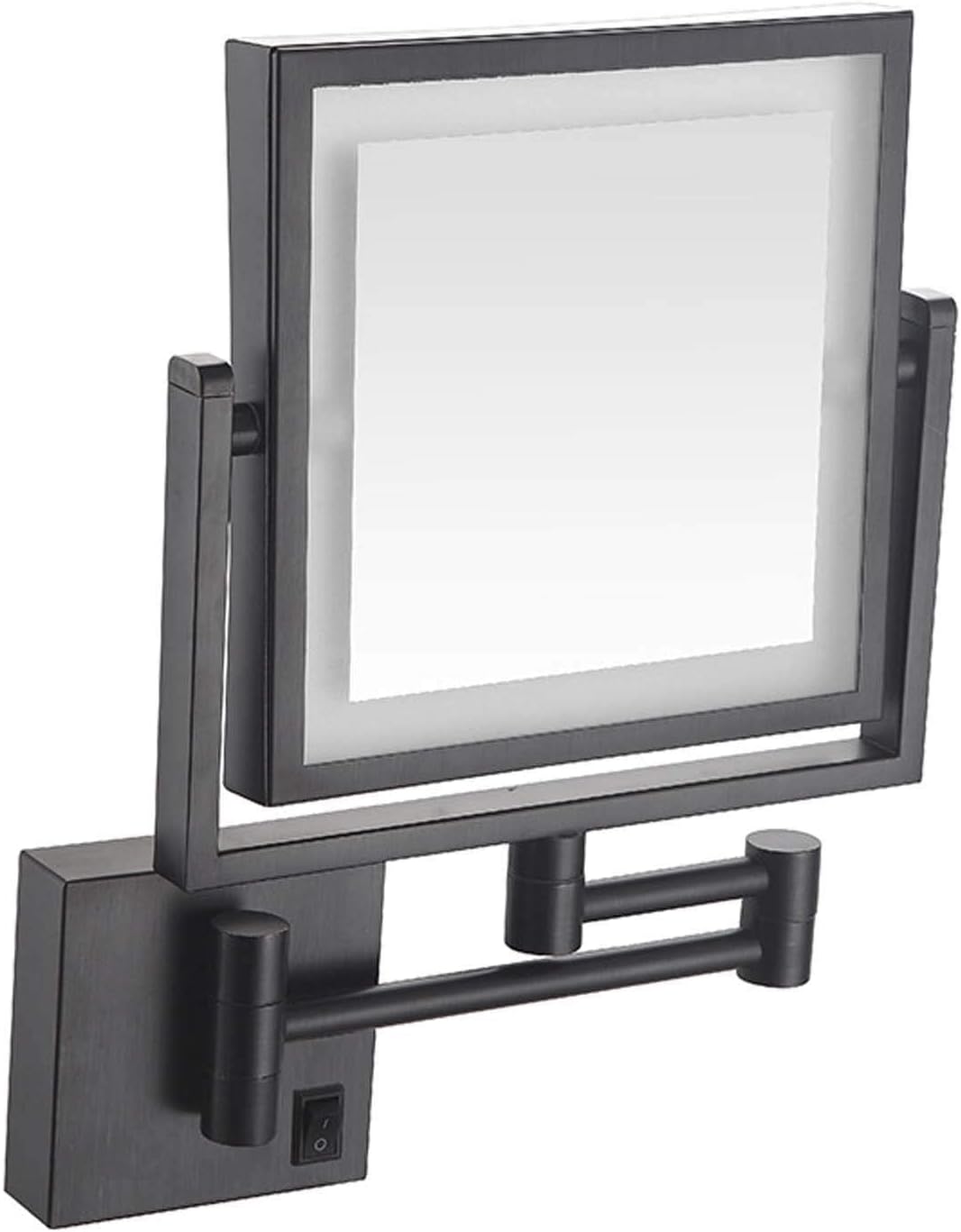 DEIHGE 8 Inch LED Wall-Mounted Makeup Mirror with 3X Magnifying