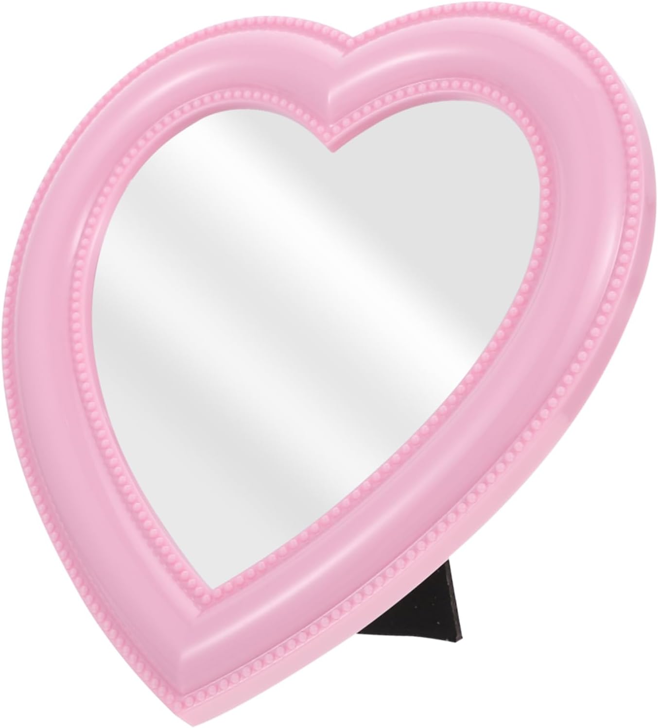 PRETYZOOM Heart Shaped Desktop Makeup Mirror Dual Use Wall Mounted