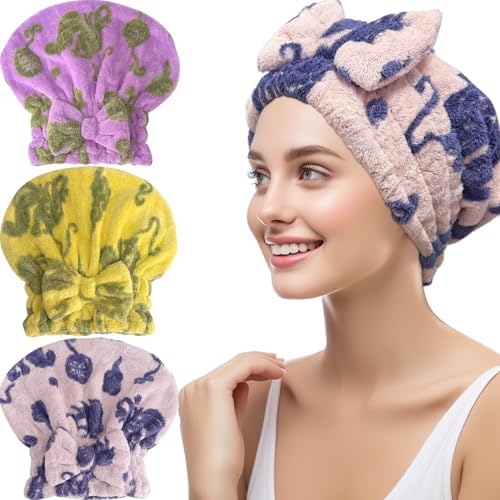 Jseng 3Packs Microfiber Hair Towel for Women