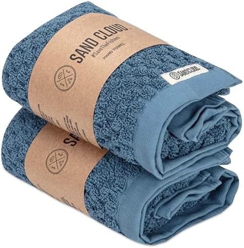 Sand Cloud Turkish Bath Towels Set of 2 - Atom Blue Large