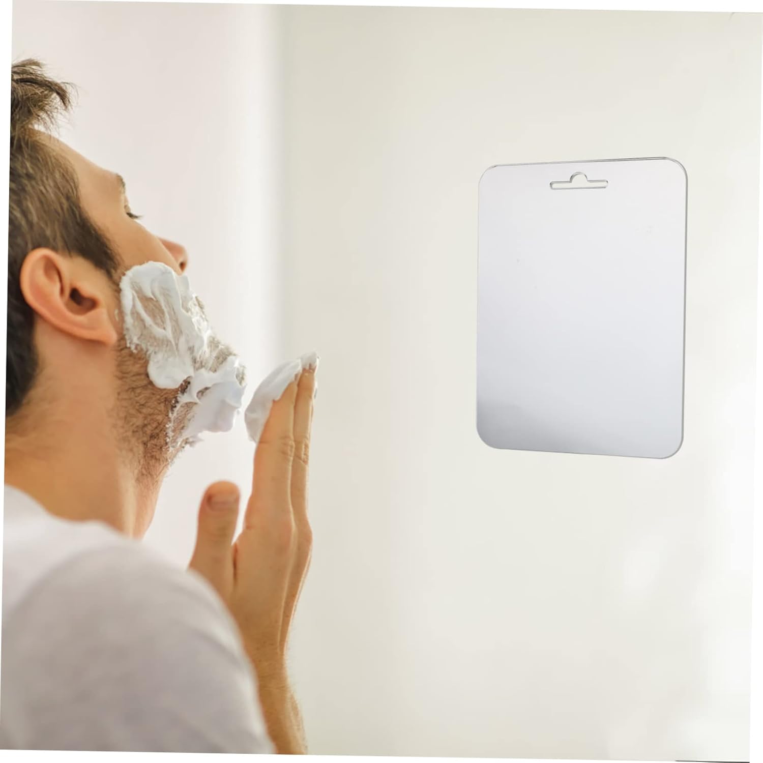 Unbreakable Fogless Vanity Mirror Razor Holder for Shaving and Makeup