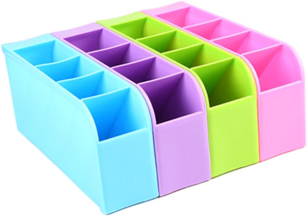 FOMIYES Desktop Makeup Organizer 4 Compartments Pp Material Case