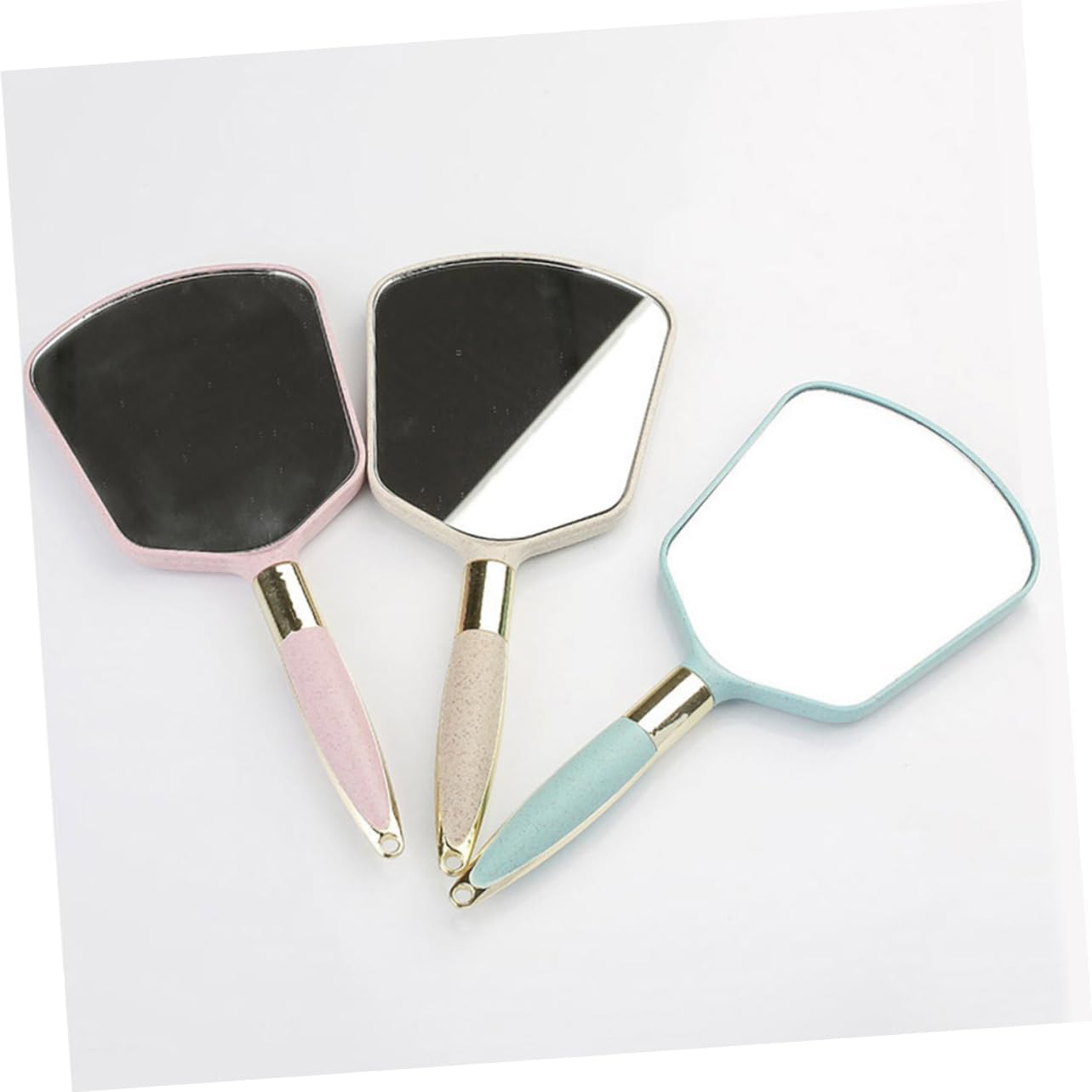 WRITWAA Handheld Vanity Mirror with Ergonomic Handle