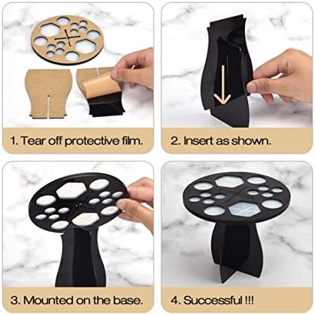 Ipetboom 1Pc Black Makeup Brush Drying Rack 1