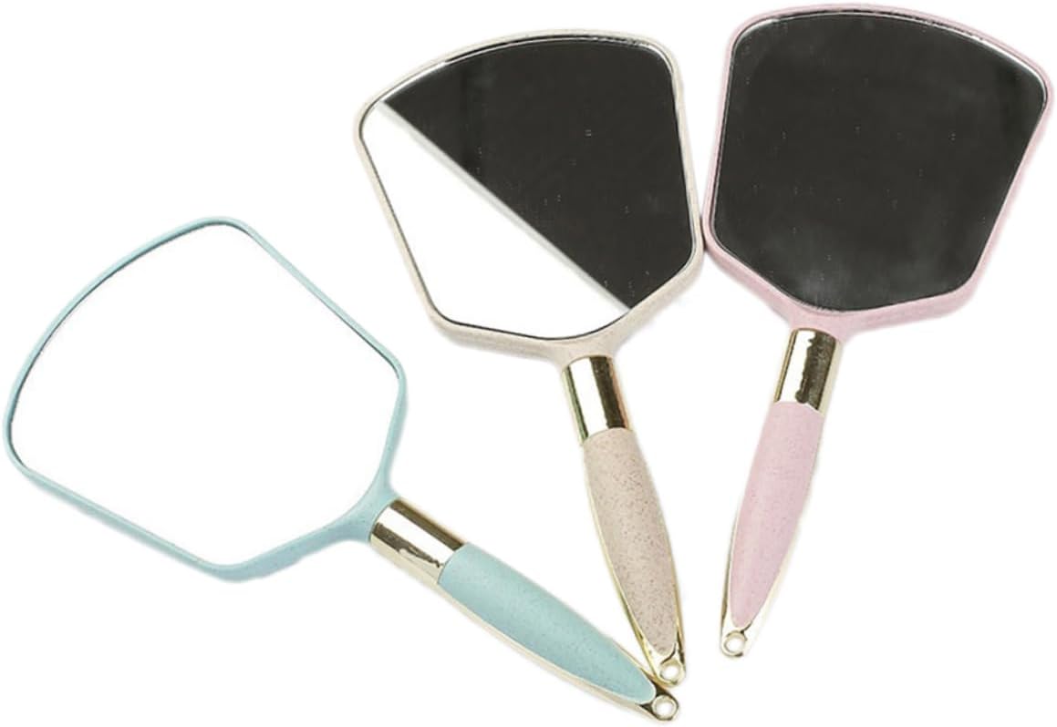 VALICLUD Handheld Mirror with Ergonomic Handle for Travel and Salon Use