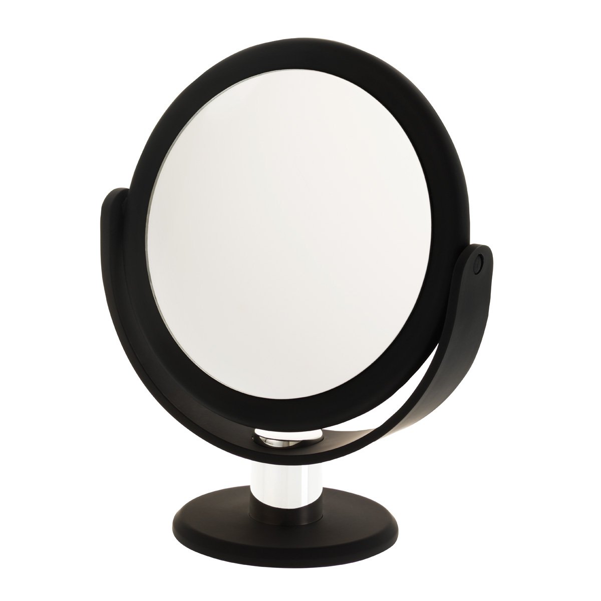 Danielle Creations Soft Touch Black Round Vanity Mirror 10X Magnification