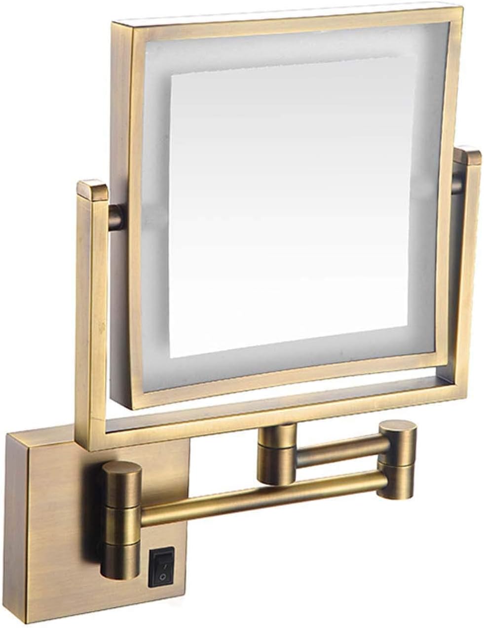 DEIHGE 8 Inch LED Wall Mounted Makeup Mirror with 3X Magnifying 1