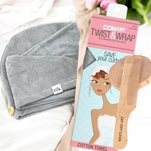 Ultra-Absorbent Microfiber Hair Towel Wrap Pack of 2