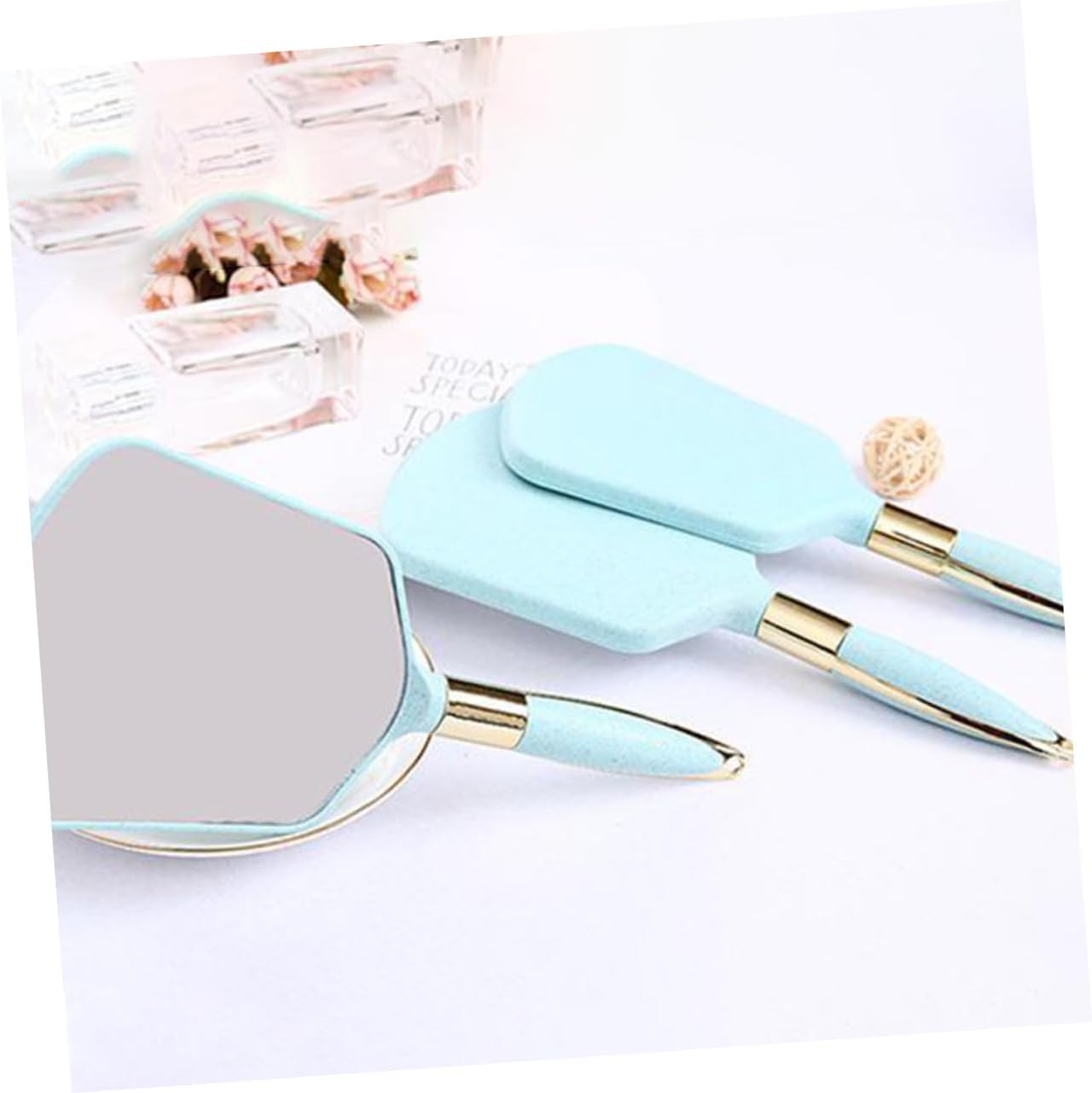OATIPHO Handheld Mirror with Handle for Vanity Makeup