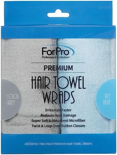 ForPro Premium Microfiber Hair Towel Wrap 2-Pack 1