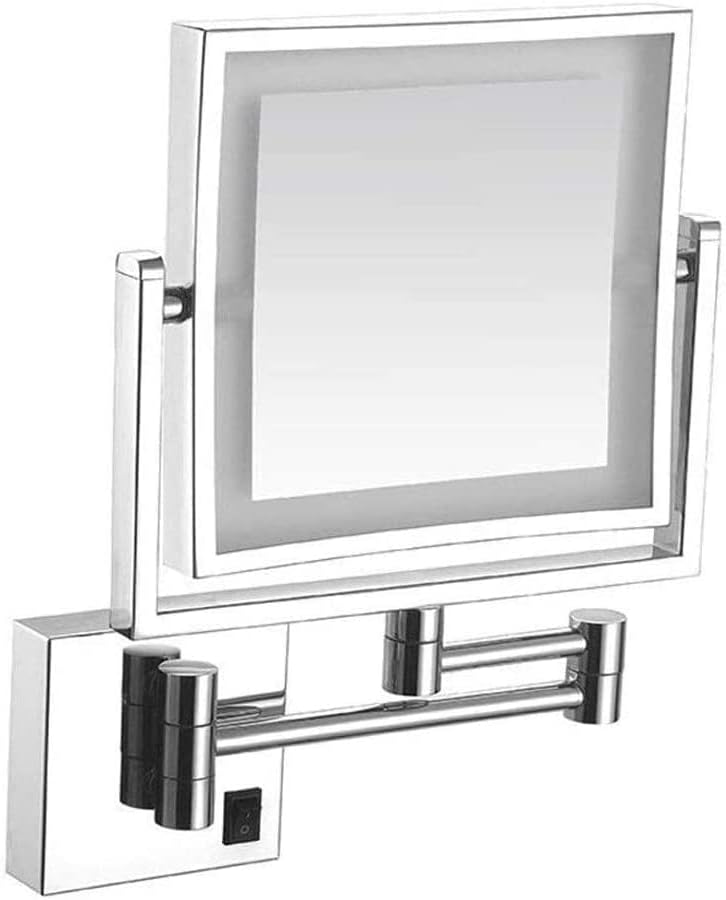 DEIHGE Vanity Mirror with LED Lighting and Adjustable Magnification