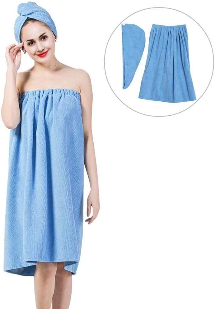 Soft Spa Bathrobe for Women with Fast Dry Hair Drying