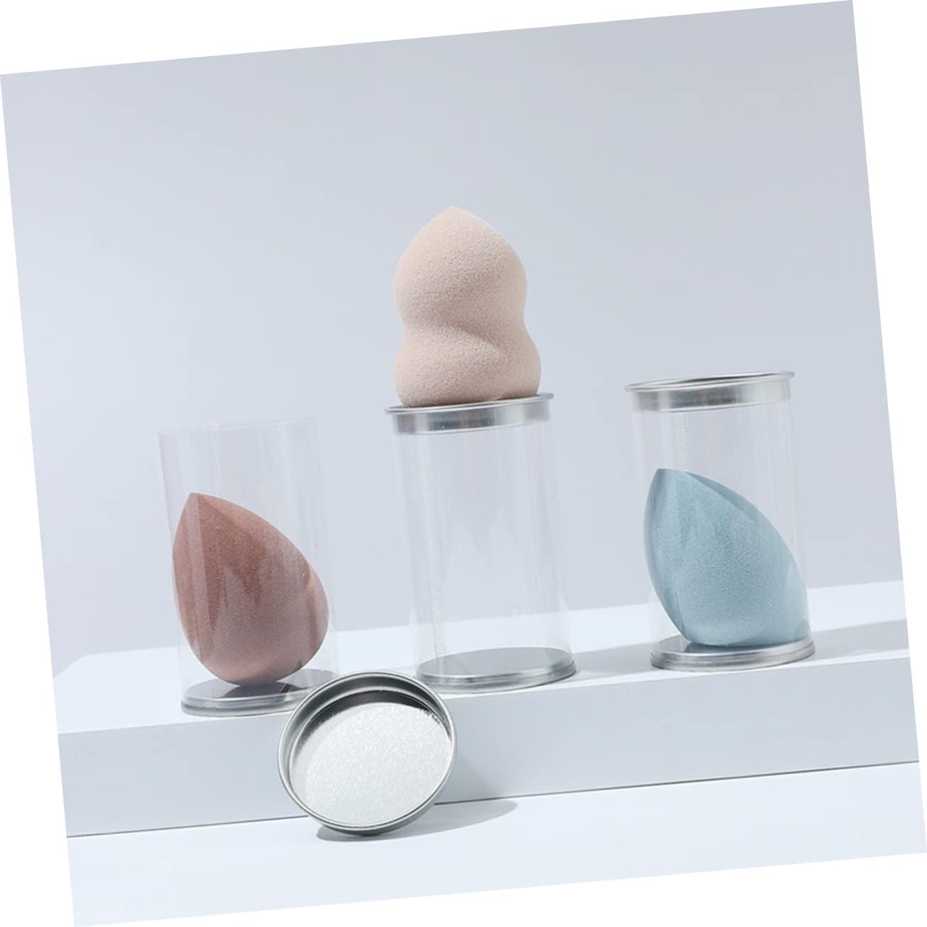 BIUDECO 6 Pack Egg Shape Makeup Sponge Case