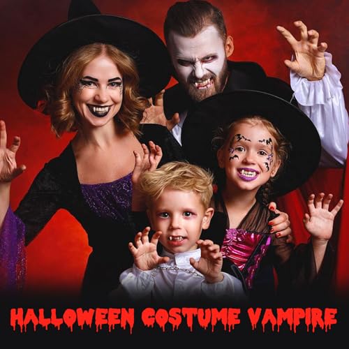 Js2U ZW Vampire Makeup Kit with Fake Teeth and Blood Effects