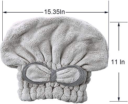 Jseng New Upgrade Microfiber Hair Drying Towel Cap Extra Soft Ultra Absorbent