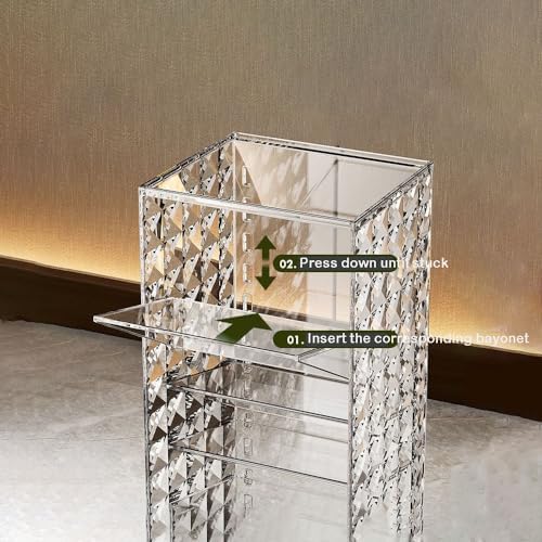 Himilucky Jewelry Organizer with 3 Shelves and Hooks 1