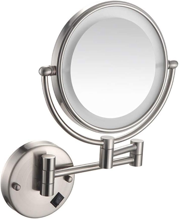 DEIHGE LED Cosmetic Mirror with 3x Magnification and Swivel Mount