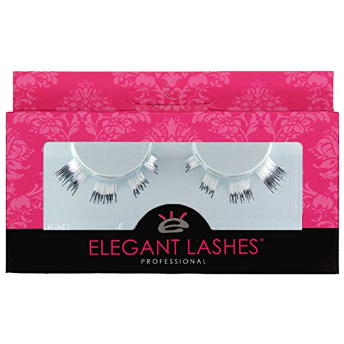 Elegant Lashes C741 Silver Metallic False Eyelashes Halloween Costume