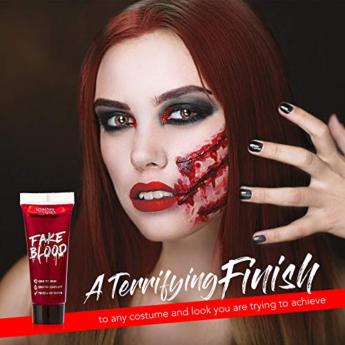 Realistic Fake Blood - 10ml Tube for Halloween Makeup
