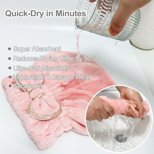 Jseng 3Packs Microfiber Hair Towel for Women