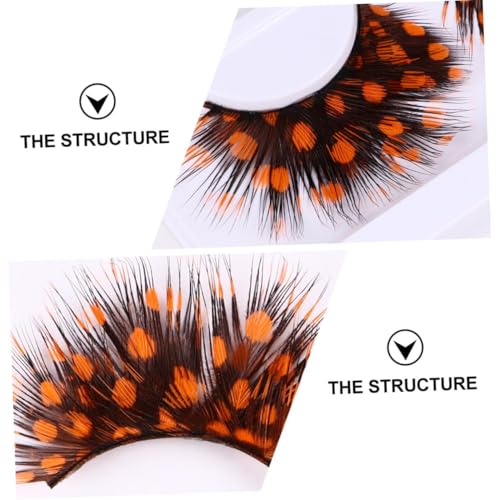 Mikinona Exaggerated False Lashes 2 Pairs Halloween Costume Lashes