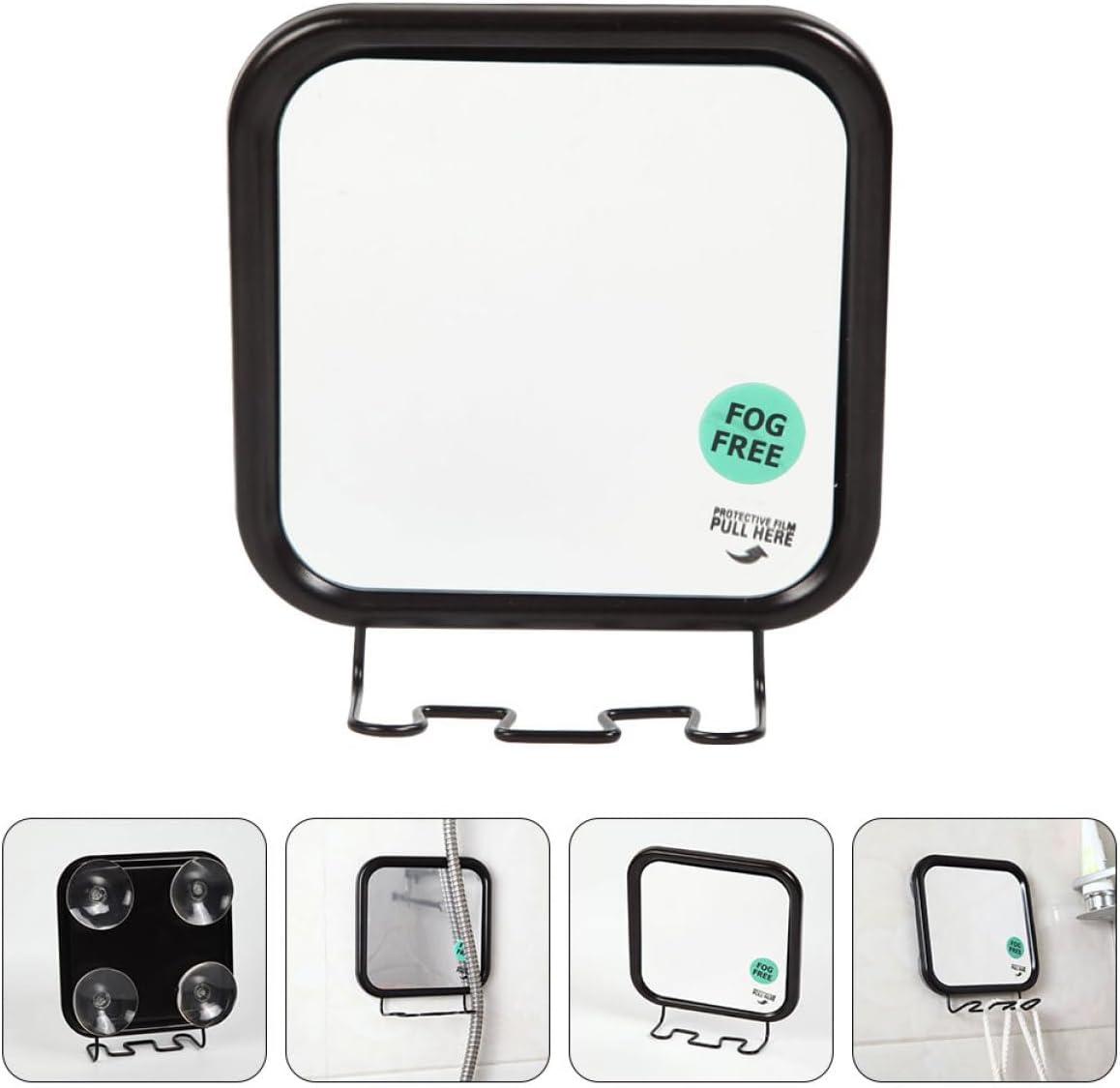 Ipetboom Wall-Mounted Suction Mirror for Shower and Vanity