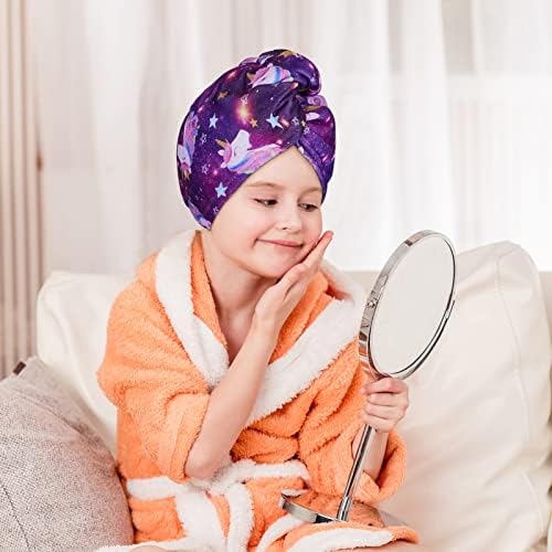 FIOBEE Microfiber Hair Towel Wrap Purple