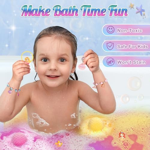 Ellinjan Mermaid Bath Bombs for Kids 8PCS Surprise Toys