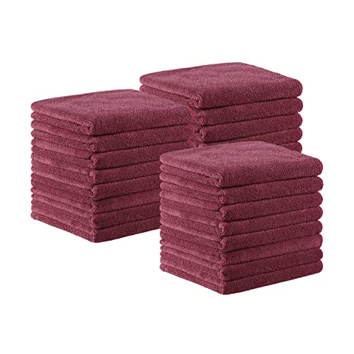 Arkwright Bleach Proof Salon Towels - 24 Pack 16x27 in Burgundy