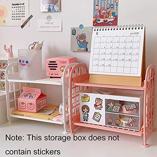 Double-layered Makeup Organizer with Mirror and Storage Compartment