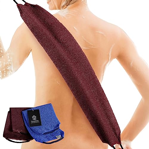 CASAVIDA 2 Pack Back Scrubber Towel for Shower Exfoliation