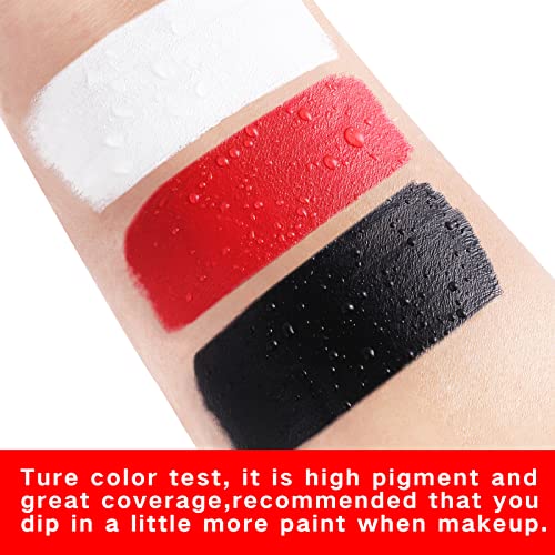 Go Ho 3-in-1 Clown Face Paint Set for Halloween