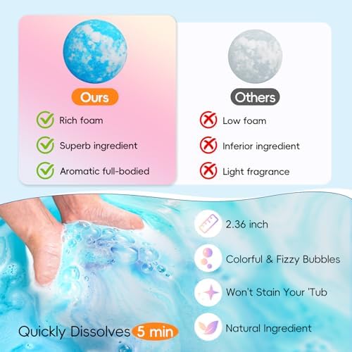 Gaayou Bath Bombs Gift Set - 9 Pack with Surprise Animal Toys