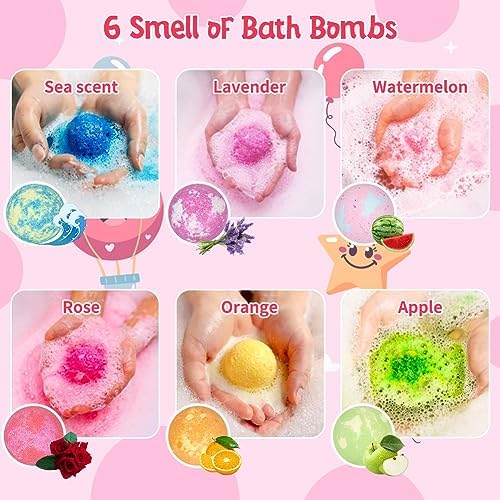 6 Surprise Bath Bombs for Kids with Jewelry