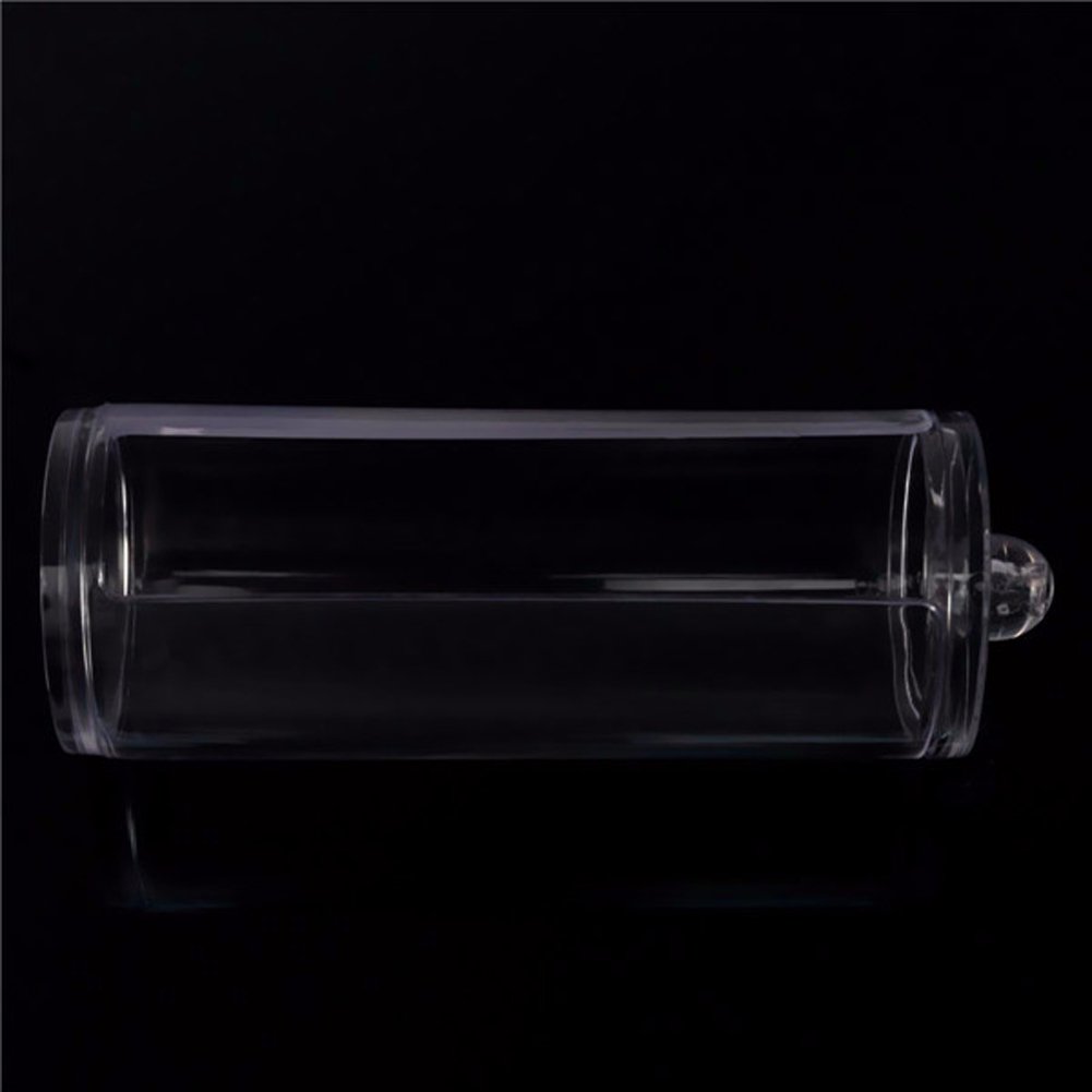 Teensery Clear Round Makeup Cotton Storage Box Organizer