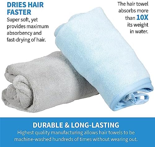 ForPro Premium Microfiber Hair Towel Wrap 2-Pack 1
