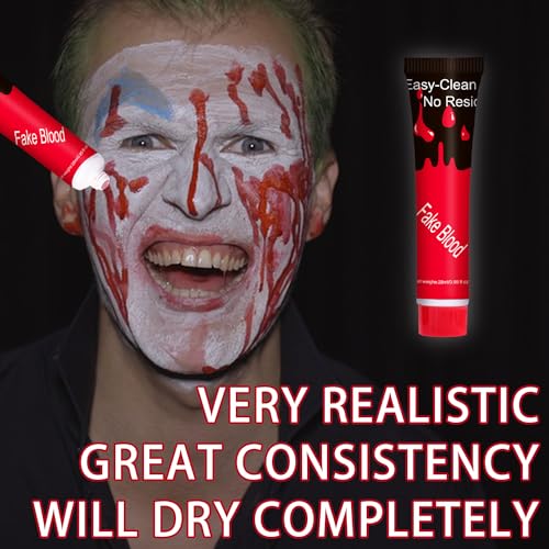 Topcent Fake Blood Gel and Scar Wax Halloween Makeup Set