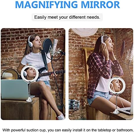 DOITOOL 10x Magnifying LED Vanity Mirror