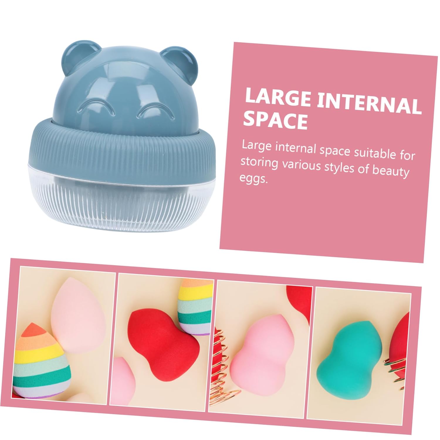 WRITWAA Cosmetic Sponge Case Holder Blue