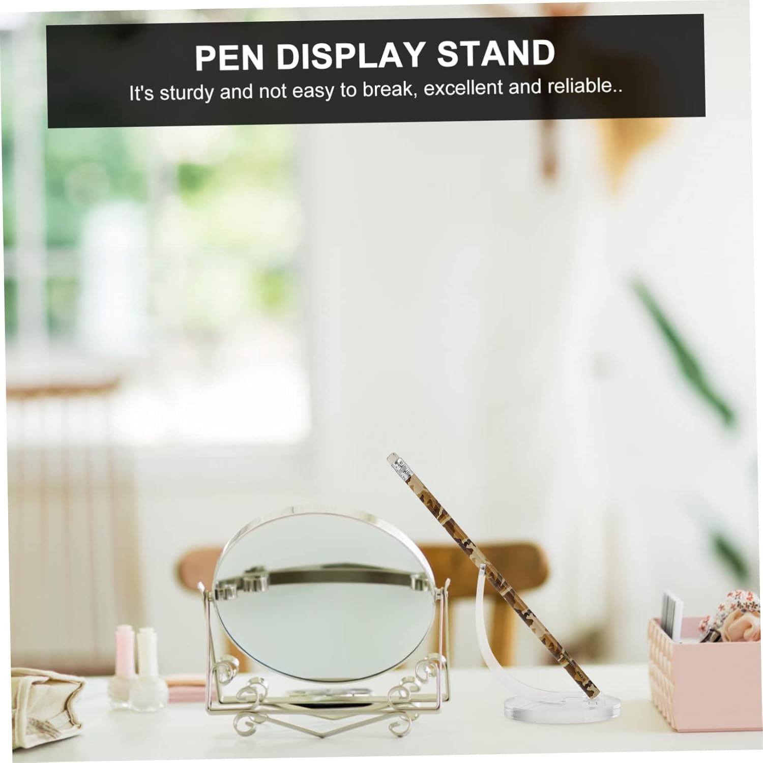 Housoutil Acrylic Brush Display Rack for Desk