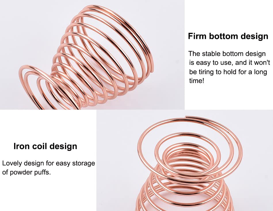 AKOAK 1 Pack Gold Round Puff Storage Rack