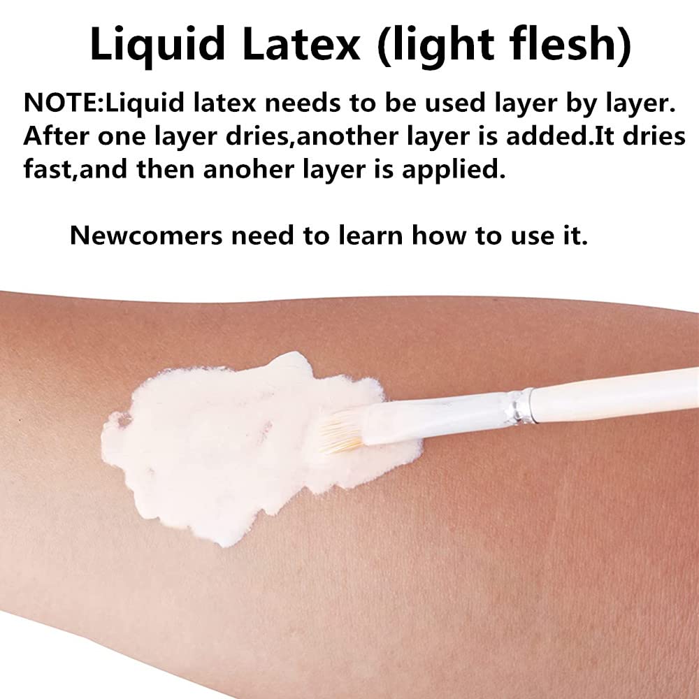 Go Ho Liquid Latex SFX Makeup 2 oz - Zombie Halloween Costume Body Paint