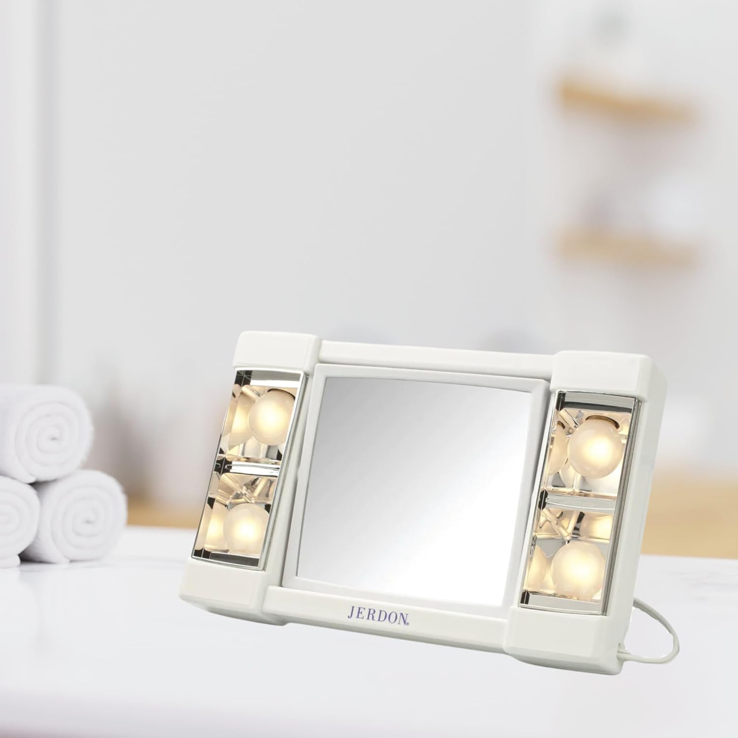 JERDON Two-Sided Makeup Mirror with 3X Magnification