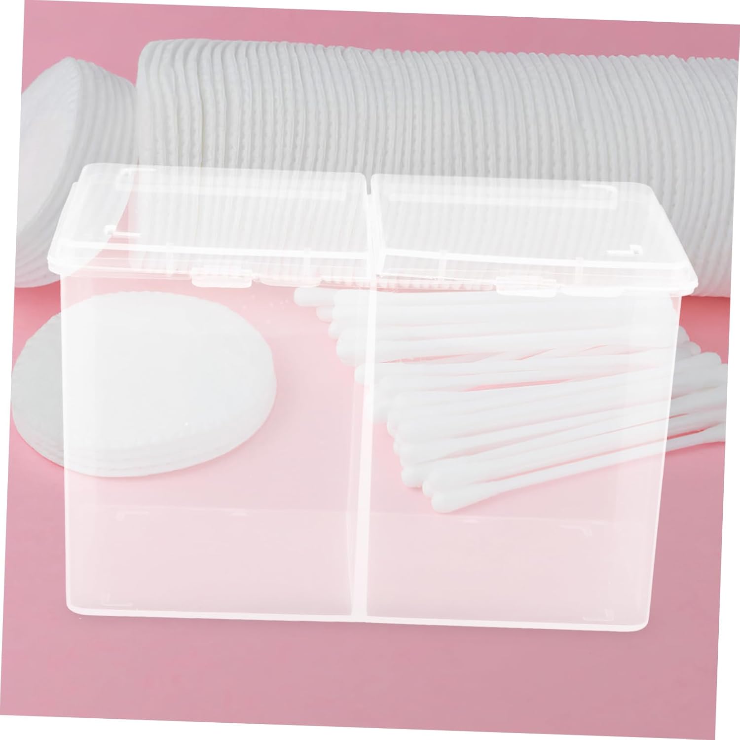 Beavorty Cotton Pads Storage Box Organizer
