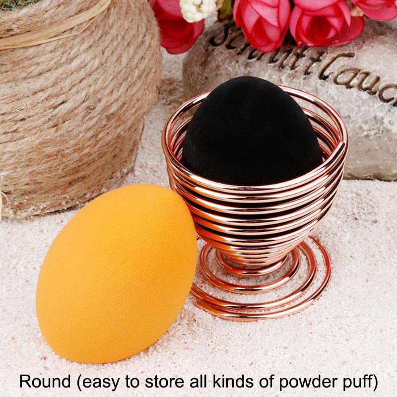 AKOAK 1 Pack Gold Round Puff Storage Rack